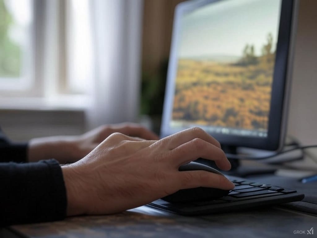 A person on a desktop copying and pasting an image.