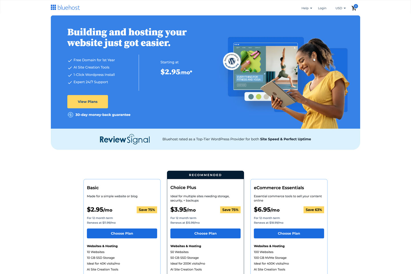 bluehost domain
