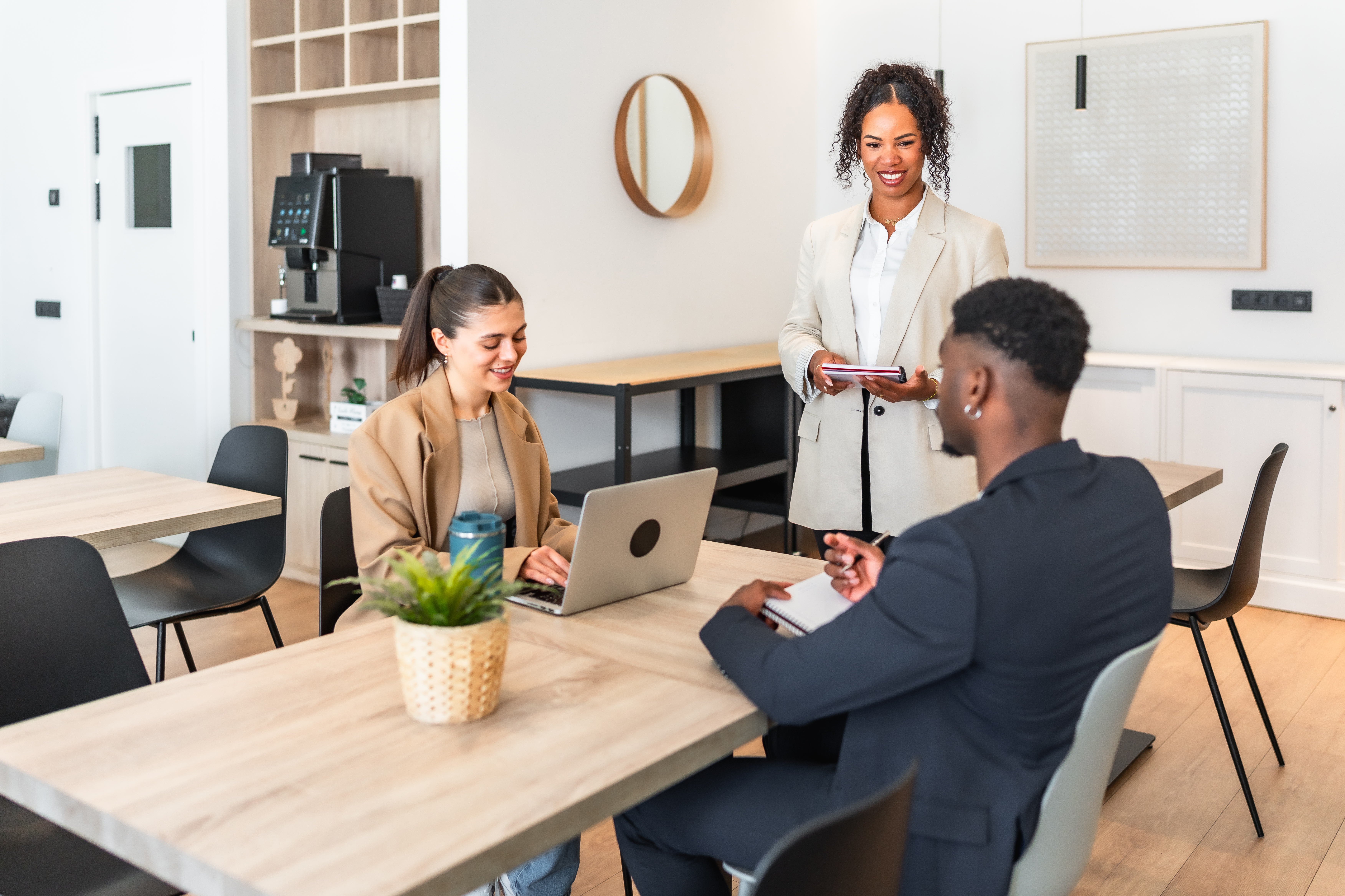 Three People Working On A Start Up Business
