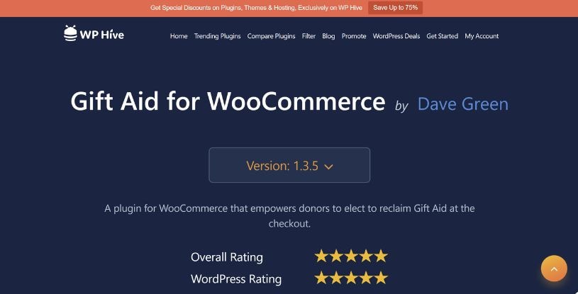 Gift Aid WPHive Website