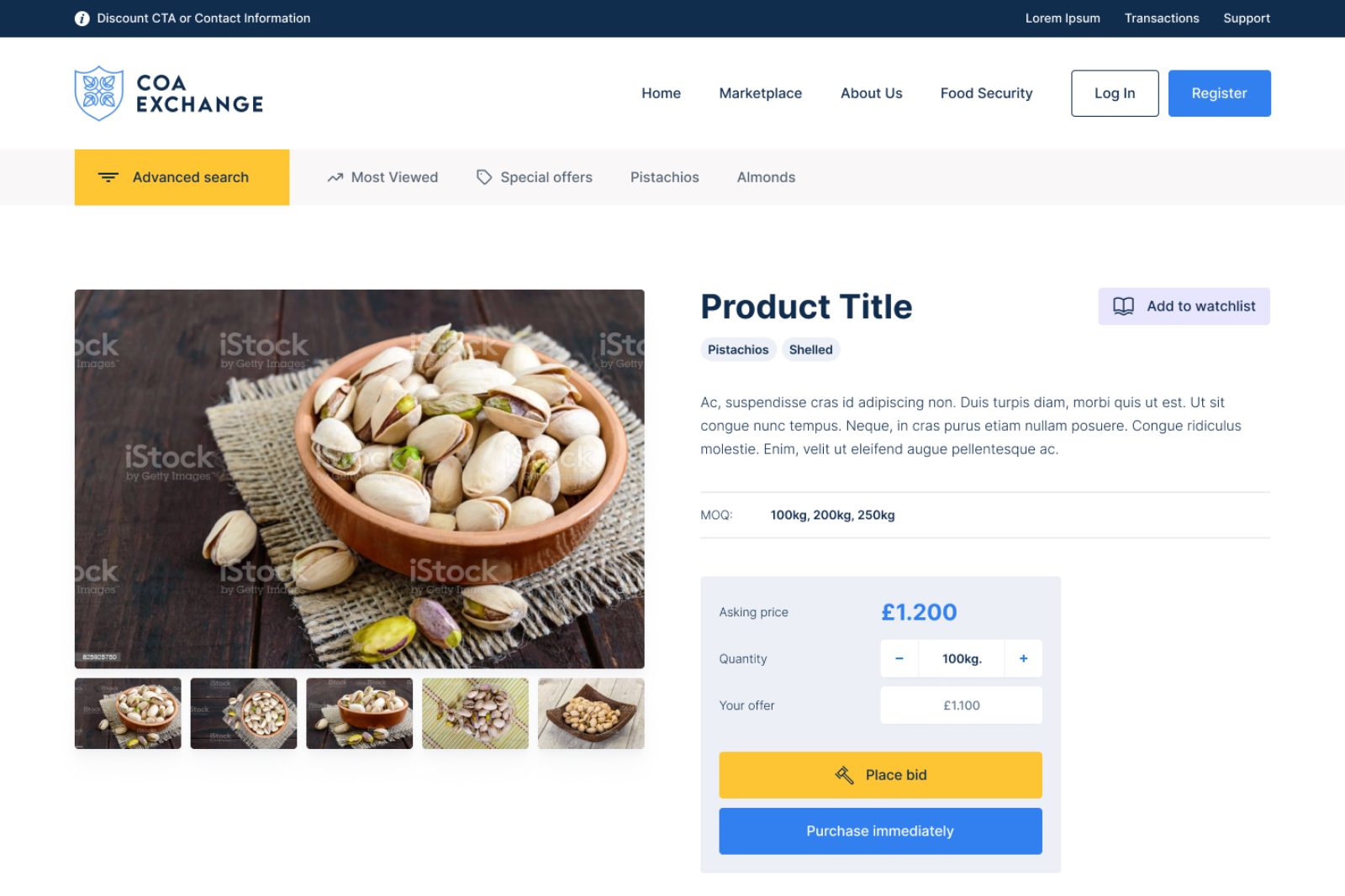 COA - Dokan Multivender Product Page Design