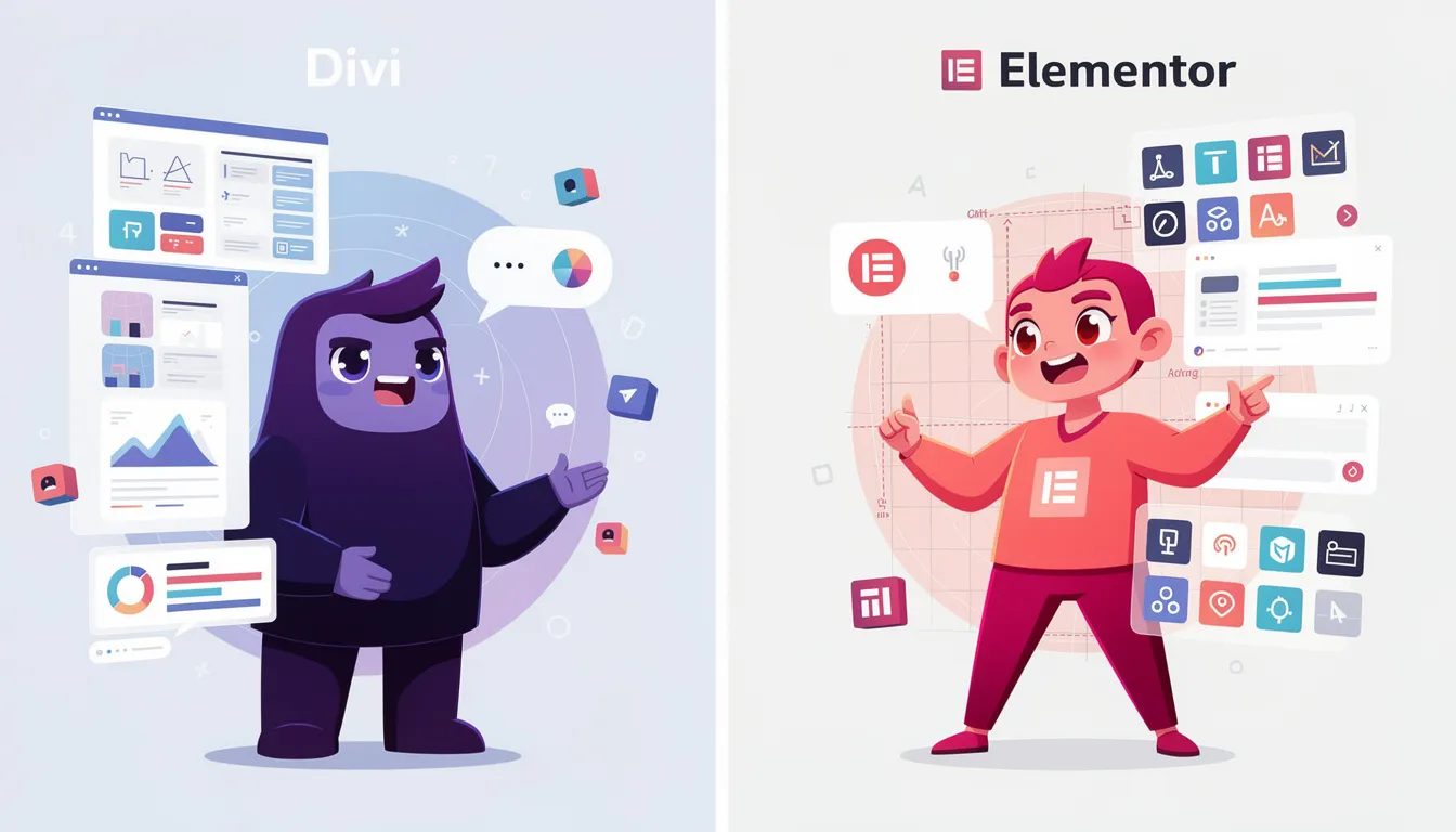 Unique features of Divi and Elementor page builders.
