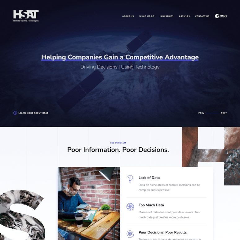 HSAT - Aerospace WordPress Design by Cude